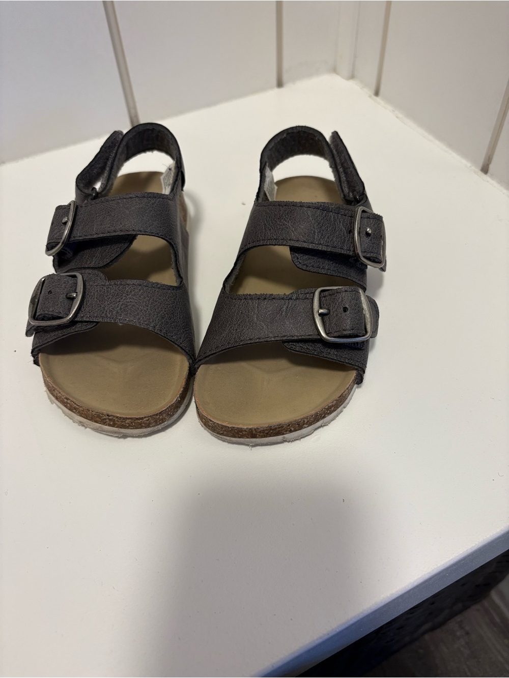GAP Gray Double-Buckle Kids Sandals